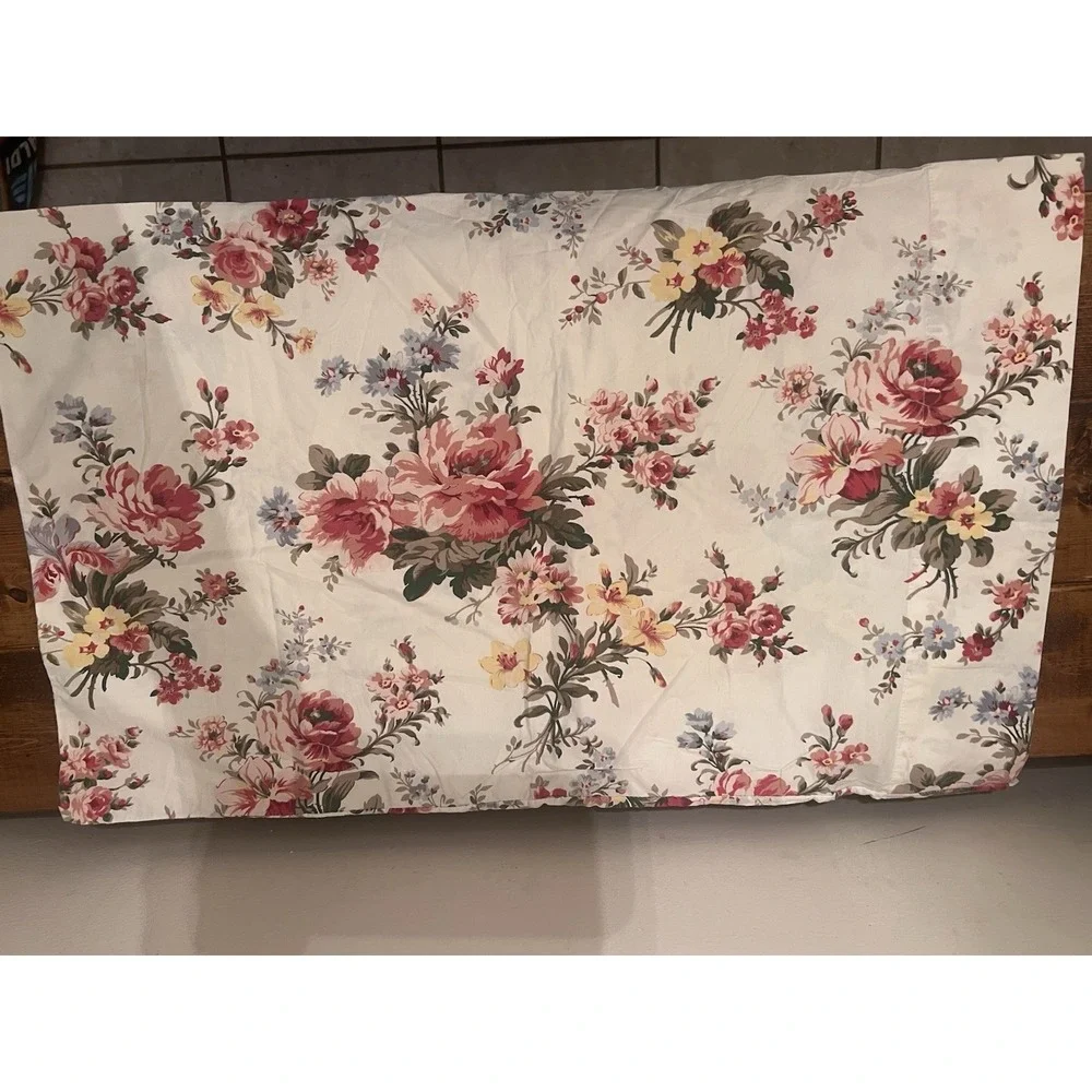 VTg. RALPH LAUREN PETTICOAT FLORAL CORAL CINNAMON (1) STANDARD PILLOWCASE 15X30